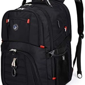 SHRRADOO Extra Large 52L Travel Laptop Backpack with USB Charging Port,