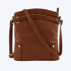 ALYSSA Triple Zip Pocket Large Crossbody Bag